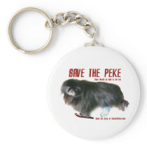 Save the Peke Keychain keychains