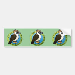 Save the Philippine Eagle Bumper Sticker
