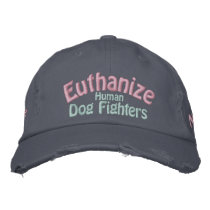 Save the Pitbull, Euthanize the Human Dog Fighters embroidered hats