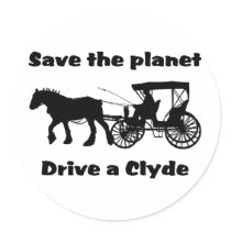 Save the Planet Drive a Clyde stickers