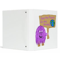 save the planet for the animals vinyl binders