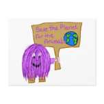save the planet for the animals post card