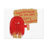 save the planet for the little furry creatures post cards