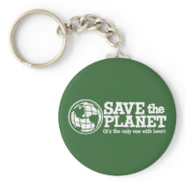 save the planet - it's the only one with beer keychain