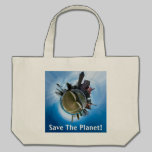 Save The Planet Mackinaw City Panoplanet Tote bags