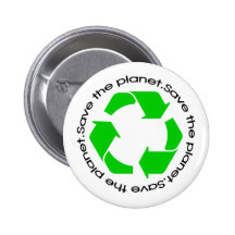Save the Planet Pinback Button