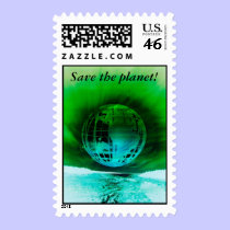 Save the planet! Postage Stamp stamps