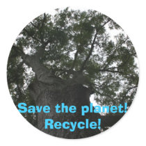 Save the planet! Recycle! stickers