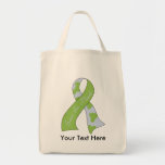 Save the Planet Ribbon: Earth Grocery Tote Bag