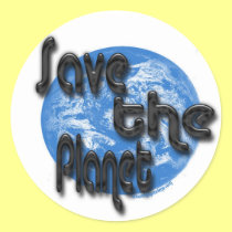 save the planet stickers