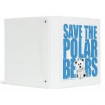 Save the Polar Bears 3 Ring Binders