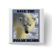 Save the Polar Bears buttons by One_Planet Save the Polar Bears buttons