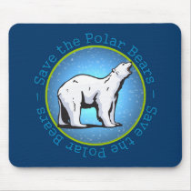 Save the Polar Bears Mouse Mats