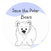Save the Polar Bears sticker
