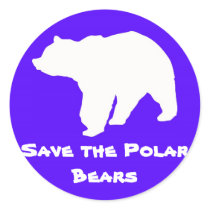 Save the Polar Bears Stickers
