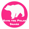 Save the Polar Bears Stickers