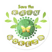 Save the Rainforest stickers by novaideo Save the Rainforest stickers