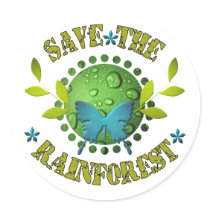 Save the Rainforest stickers