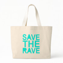 Save the rave blue NU Rave raver UK dance 80s Tote Bag