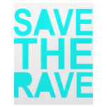Save the rave blue NU Rave raver UK dance 80s Custom Letterhead