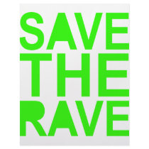 Save the rave green NU RAVE raver 80s scene Custom Letterhead