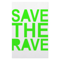 Save the rave green NU RAVE raver 80s scene Personalized Stationery