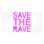 SAVE THE RAVE purple Photo Card Template