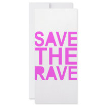SAVE THE RAVE purple Full Color Rack Card