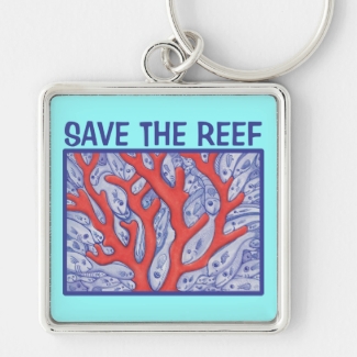 Save the Reef Happy Fish Keychain
