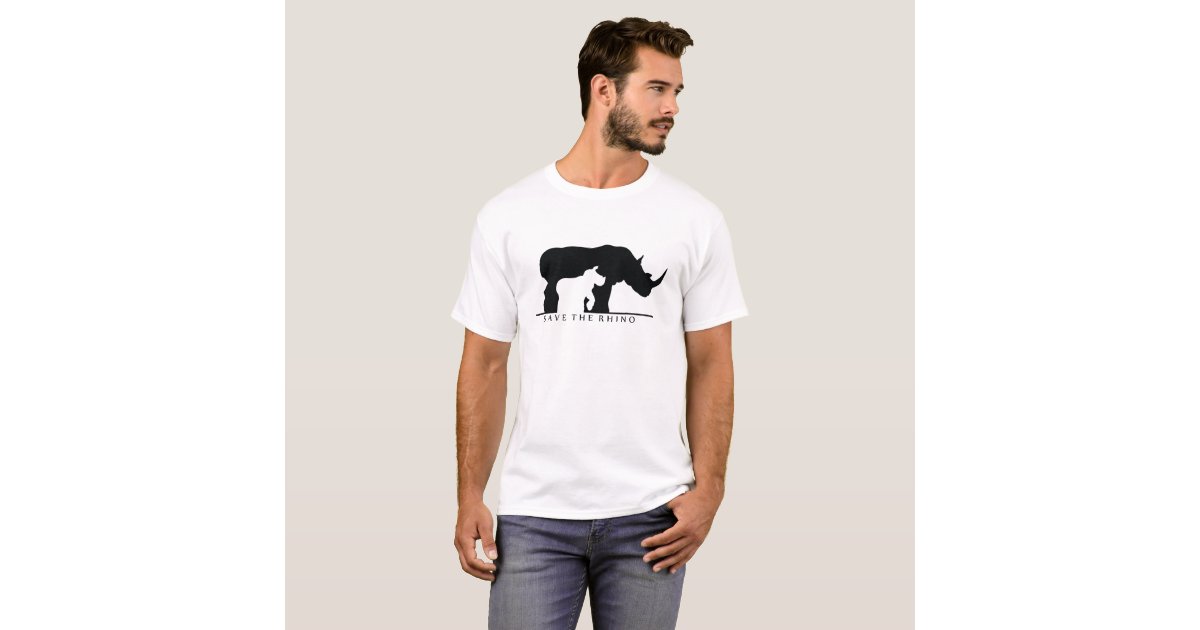 white rhino t shirt