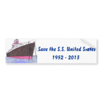 Save the S.S. United States - bumper sticker