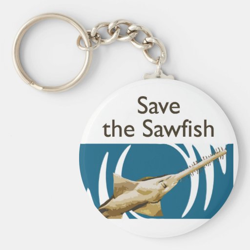 Save The Sawfish keychain