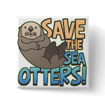 Save The Sea Otters buttons by koncepts Save The Sea Otters buttons