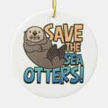 Save the Sea Otters Holiday Ornament