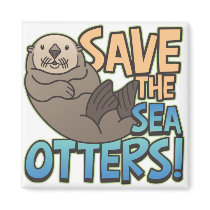 Save The Sea Otters magnets by koncepts Save The Sea Otters magnets