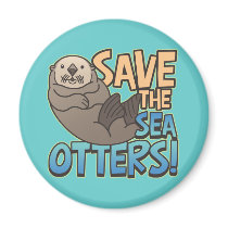 Save The Sea Otters magnets by koncepts Save The Sea Otters magnets