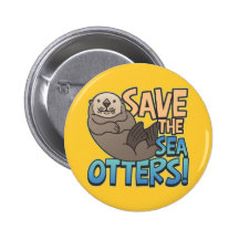Save The Sea Otters Pin