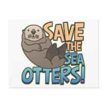 Save The Sea Otters postcards by koncepts Save The Sea Otters postcards