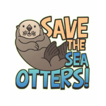 Save The Sea Otters t-shirts by koncepts Save The Sea Otters t-shirts