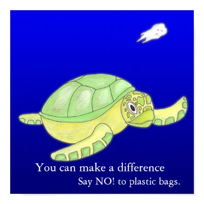Save the Sea,  Say NO! to plastic bags Poster by greatbooks4kids