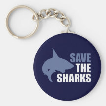 Save The Sharks, Save The Fins Keychain