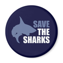Save The Sharks, Save The Fins Refrigerator Magnets