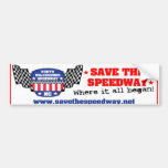 Save The Speedway Bumper Sticker