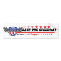Save The Speedway Bumper Sticker bumper stickers