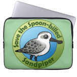 Save the Spoon-billed Sandpiper Neoprene Laptop Sleeve