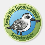 Save the Spoon-billed Sandpiper Round Magnet