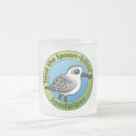 Save the Spoon-billed Sandpiper Frosted Glass Mug