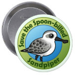 Save the Spoon-billed Sandpiper Round Button