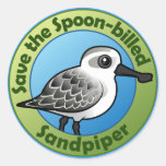 Save the Spoon-billed Sandpiper Round Sticker
