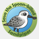Save the Spoon-billed Sandpiper Round Sticker